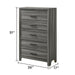 Denver - 5 Drawer Chest - Gray Matrix Furniture Group