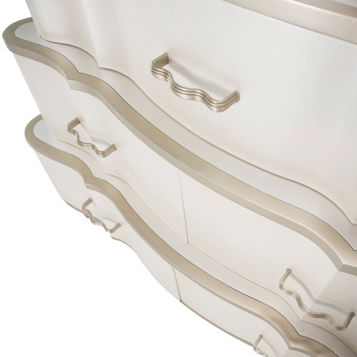 London Place - 6-Drawer Tiered Chest - Creamy Pearl Michael Amini