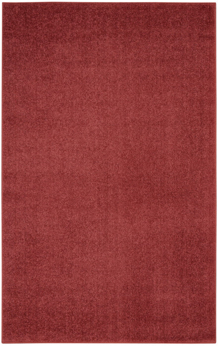 3' X 5' Non Skid Indoor / Outdoor Area Rug - Brick Red