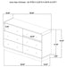 Burton - 6 Drawer Dresser Cabinet - Black Furniture Max
