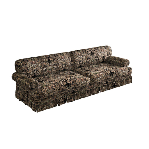Luxuriously Comfortable Cloud Couch With Elegant Rolled Arms & Pleated Skirt Design Home Essentials