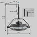21" Outdoor Ceiling Fan With Dimmable LED Light, 7 Blades, Reversible DC Motor For Gazebos - Matte Black Daily Nest