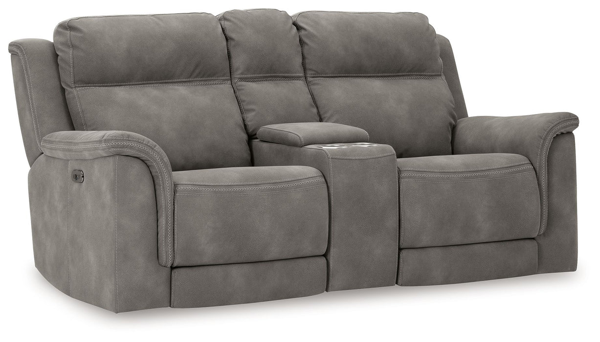 Next-Gen Durapella - Reclining Power Loveseat With Console Signature Design by Ashley®
