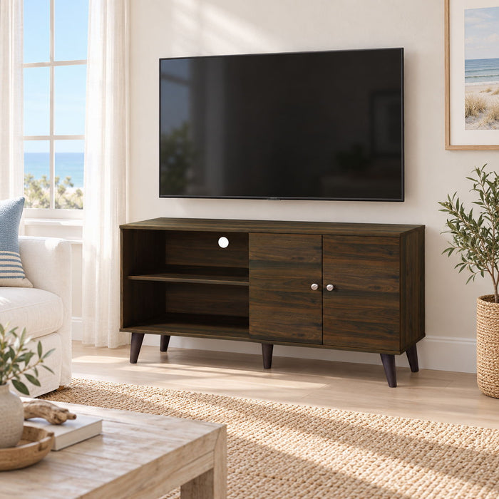 Amidon - TV Stand, With 2 Storage Shelves And 1 Cabinet US Pride