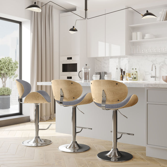 Marana - Handcrafted Bentwood Adjustable Swivel Bar Stool Simpli-Home
