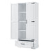 Tall Bathroom Storage Cabinet With 2 Doors And 2 Drawer, Adjustable Shelf - White Hearth and Haven