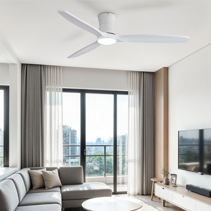 52" Ceiling Fan With Light, Dimmable DC Reversible Motor, 3 Blades Daily Nest