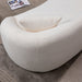 3 Piece Set Curved Sofa, Upholstered 3 Seater With Tight Curved Back For Living Room - White Home Essentials