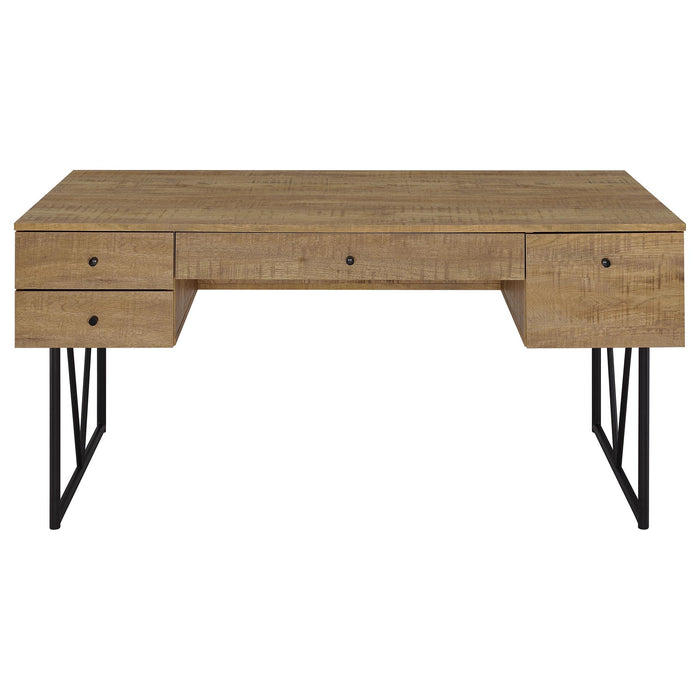 Vellun - 4 Drawer Writing Desk - Mango Color Furniture Max