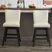 Upholstered Swivel Bar Stools High Back (Set of 2) - Cream White Home Essentials