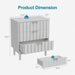 Fluted 3 Drawer Dresser Home Essentials