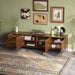 TV Stand, Media Console With 2 Drawers, Soft Closing Hinges, Adjustable Shelves - Walnut Hearth and Haven
