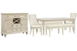 Newport - 6 Piece Extendable Rectangular Dining Table Set Magnussen Furniture