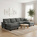 Modular Sectional Sofa With Movable Ottoman & Pillows Home Essentials