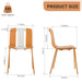 Modern Striped Blocking Single Chairs (Set of 4) Home Essentials