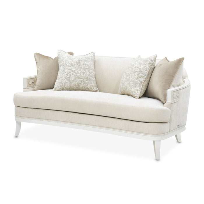 La Marisia - Chenille Loveseat - Tranquil / Creamy Pearl