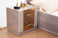 Lorenzo - Drawer Nightstand - Gray Matrix Furniture Group