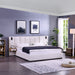 Upholstered Hydraulic Platform Bed With Storage Shelves, Reading Lamps, USB Port Home Essentials
