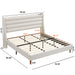 Modern Upholstered Platform Bed With Wave Shaped Headboard Home Essentials