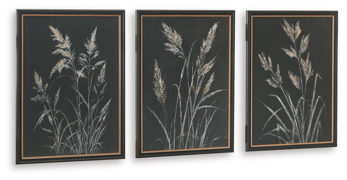 Janisburg - Wall Art Set (Set of 3) - Black / White / Brown Signature Design by Ashley®