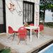 4 Piece Set Of Single Chairs With Long Table Home Essentials