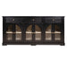 Sideboard Cabinet With 3 Drawers And 6 Arched Glass Doors Home Essentials