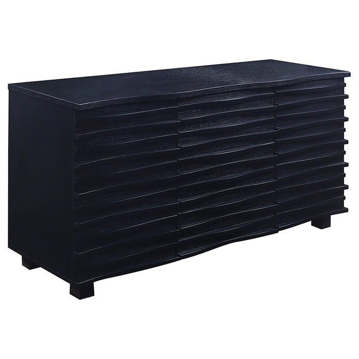Monette - 3 Drawer Server Sideboard - Black Furniture Max