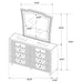 Mika - 8 Drawer LED Dresser With Mirror - Black Furniture Max