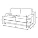 Brewster - Upholstered Loveseat With English Arms - Light Gray Furniture Max