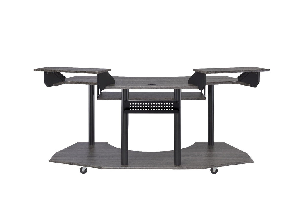 Music Recording Studio Desk - Dark Gray And Black