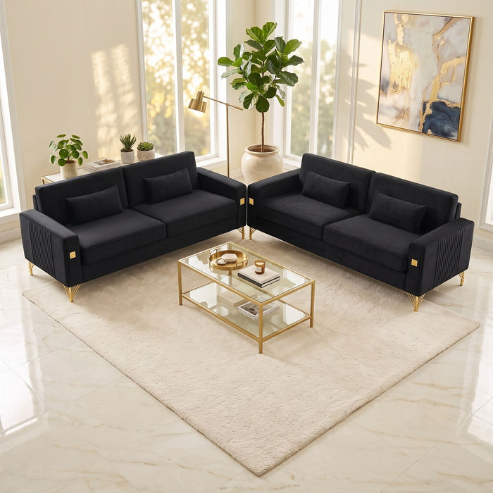 2 Pieces Sofa Sofa Set With Removable Cushions For Home Apartment Home Essentials