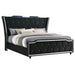 Mika - LED Upholstered Bed With Tufted Wingback Headboard And Ambient Lighting Furniture Max