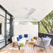 52" Ceiling Fan With Remote Control, Quiet Reversible DC Motor, For Indoor Outdoor Use - White Daily Nest
