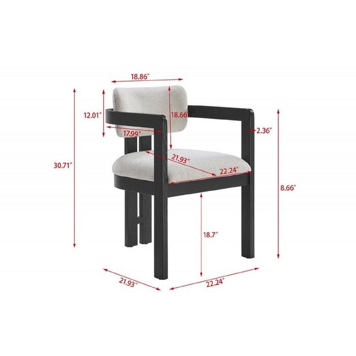 Upholstered Dining Armchair - Black Home Essentials