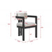 Upholstered Dining Armchair - Black Home Essentials