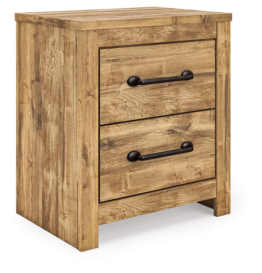 Maystonna - Two Drawer Night Stand - Brown Signature Design by Ashley®