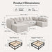 8 Seater U-Shaped Couch With Ottoman Home Essentials