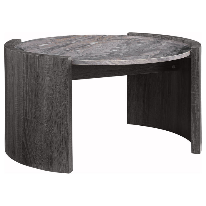 Zende - 2 Piece Coffee And End Table Set - Gray Furniture Max