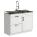 Hennessy - Laundry Utility Sink And Cabinet With Dual Sink And Pull Out Faucet - White Simpli-Home