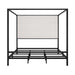 Canopy Bed With Tall Upholstered Headboard, 4 Poster Frame Hearth and Haven
