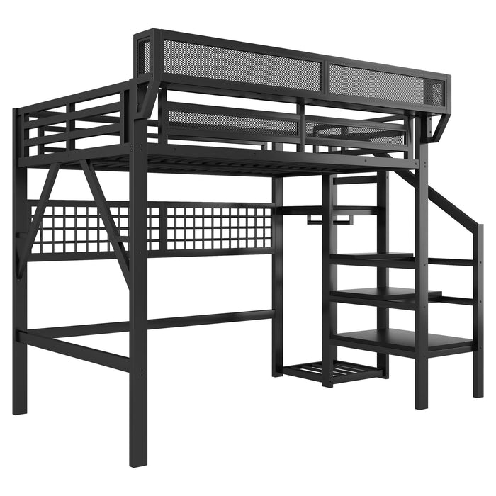 Loft Bed With Stairs And Storage Home Essentials