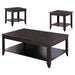 Ornette - 3 Piece Occasional Set With Square Design - Cappuccino Furniture Max