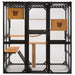 Outdoor Cat Enclosure With Sleeping Houses, Jumping Platforms, Scratching Post Hearth and Haven