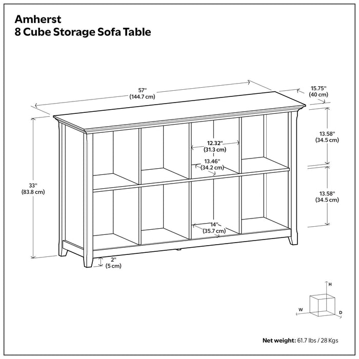 Amherst - Cube Storage Bookcase Simpli-Home