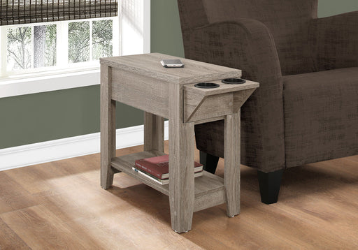Accent Side Table, Storage, Lamp, Transitional Space-Saving Design 8th Street