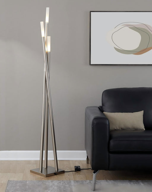 Icicle - Contemporary Floor Lamp - Nickel Lumi Source