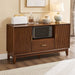 TV Stand With Drawer And Cabinets - Brown Home Essentials