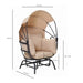Egg Chair With Cushion And Retractable Canopy - Black / Taupe Home Essentials