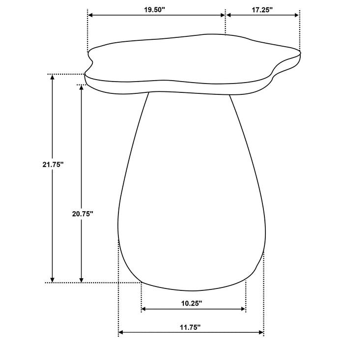 Trevor - Side Table With Cloud Shaped Top Furniture Max