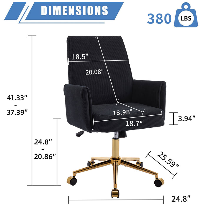 Ergonomic Mid Back Office Chair Home Essentials